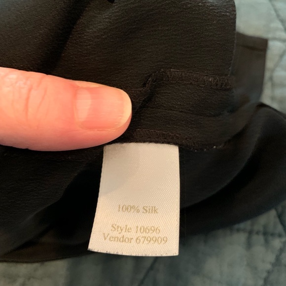 Caslon Black Silk Pull Over Layer Shell Top - Picture 5 of 5